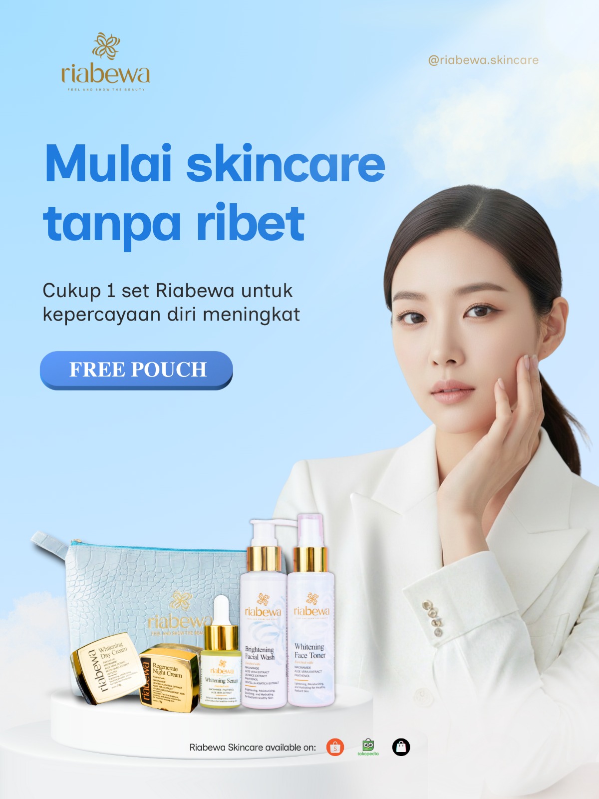 Paket Lengkap Riabewa Whitening Series